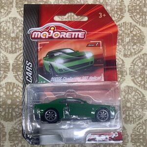 Majorette Green Dodge Challenger SRT Hellcat Diecast Car